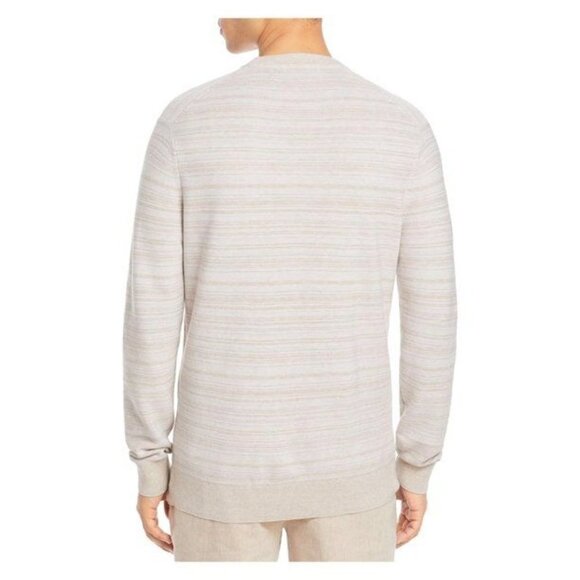 Michael Kors Men's Crew Neck Sweater Oatmeal Made in USA Cotton - Picture 2 of 10